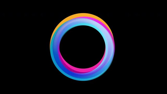 abstract colorful glowing rotating circle. Ai assistant circle concept. Personal assistant. Colorful rings rotating