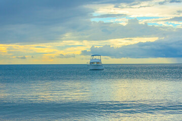 A white ship on the high seas