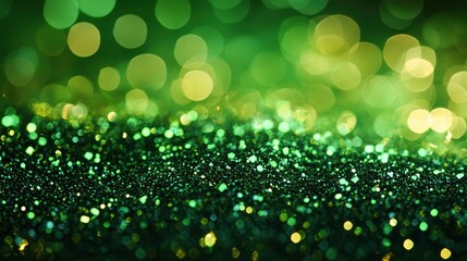 Obraz premium green Glitter Background with generative ai