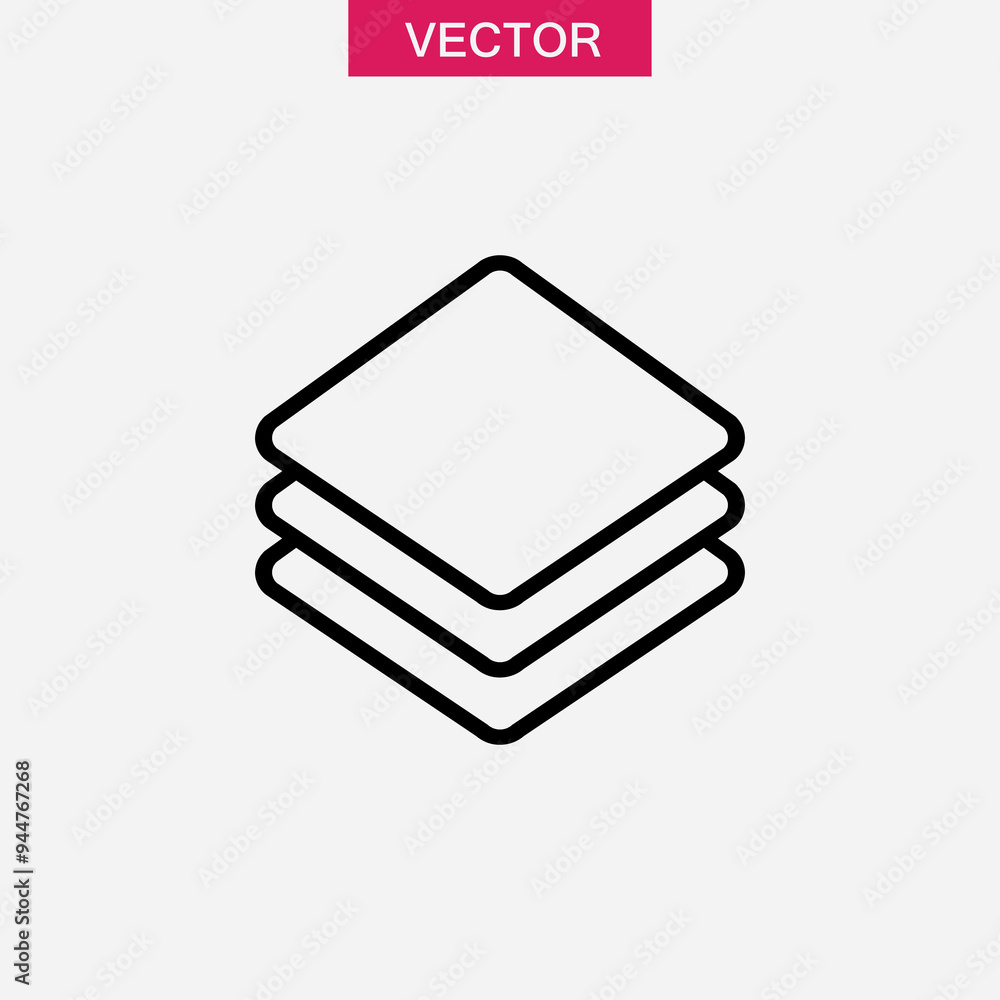 Aufkleber layers icon, vector illustration. vector layers icon linear illustration for web and app..eps