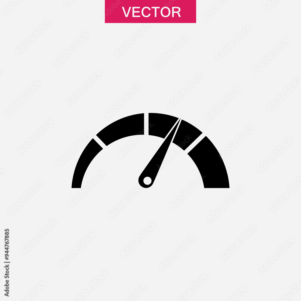 Poster speedometer icon, vector illustration. vector speedometer icon black illustration for web and app..e