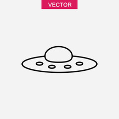 ufo icon,vector illustration. ufo icon flat linear illustration for web and app..eps
