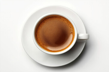 Obraz premium espresso coffee cup isolated on white background