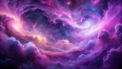 Obraz premium Abstract image of swirling purple and pink cosmic clouds , cosmic, clouds, ethereal, beautiful, space, universe, nebula