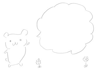 ハムスターのラフイラスト