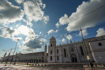 Jerónimos Monastery in Belém on a Cloudy Day - Lisbon, Portugal