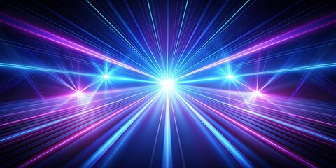 Blue violet laser beams shooting from futuristic technology , laser beams, blue, violet, futuristic
