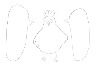 にわとりの面白吹き出し