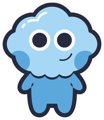 Cute Character Sticker Illustration