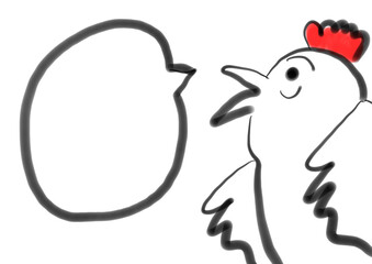 にわとりの面白吹き出し