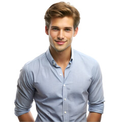 Fototapeta premium A man in a shirt smiling