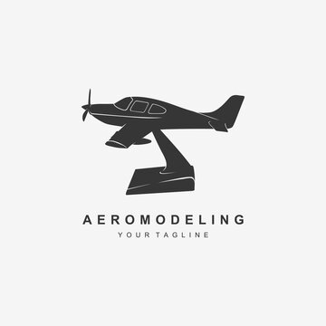 Aeromodeling Logo Design Silhouette