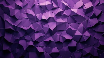 Obraz premium 3D rendering of a dark purple low poly background featuring a polygonal design with repeating squares