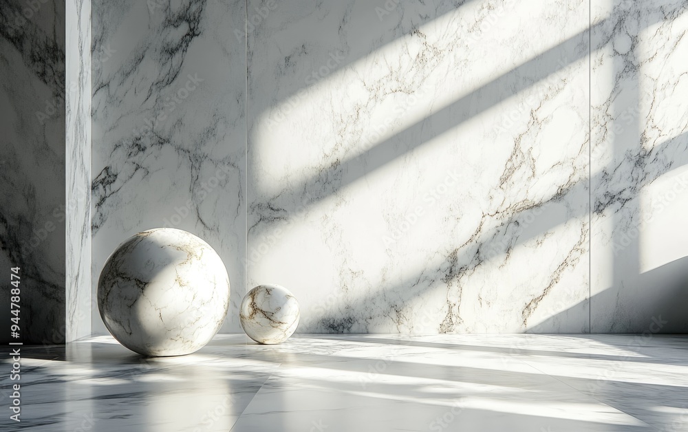 Poster high resolution 3d rendering of large marble textures