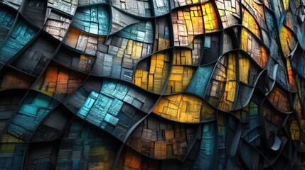 3D rendering of an abstract mosaic background