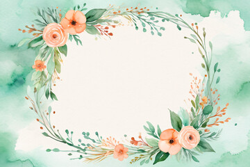 Obraz premium floral background with frame