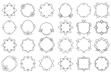 This collection features vintage-inspired floral frames, adorned with ornate borders and round shapes, enhancing the elegance of your designs.