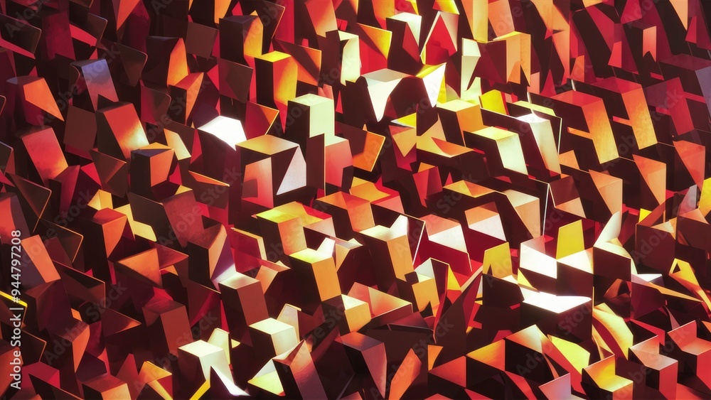 Poster geometric pattern design featuring square shapes