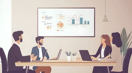 Business Team Meeting and Presentation