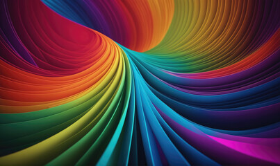 Obraz premium A colorful spiral of paper creates a vibrant abstract design