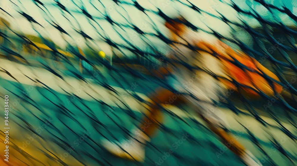Poster abstract blurred image of a person in motion