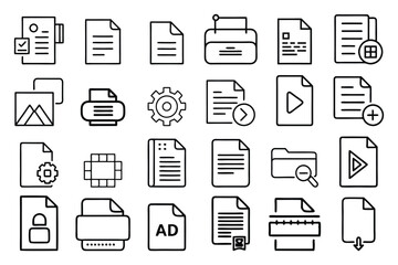 This set of modern, versatile file type icons includes icons for common file extensions like doc, pdf, jpg, png, and more, ideal for UI design and document management applications.