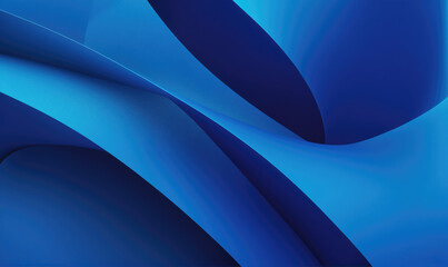 Abstract blue curves create a dynamic pattern