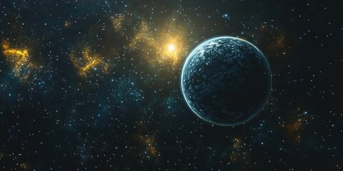 Obraz premium Cartoon 3D rendering of a textured background depicting starry outer space