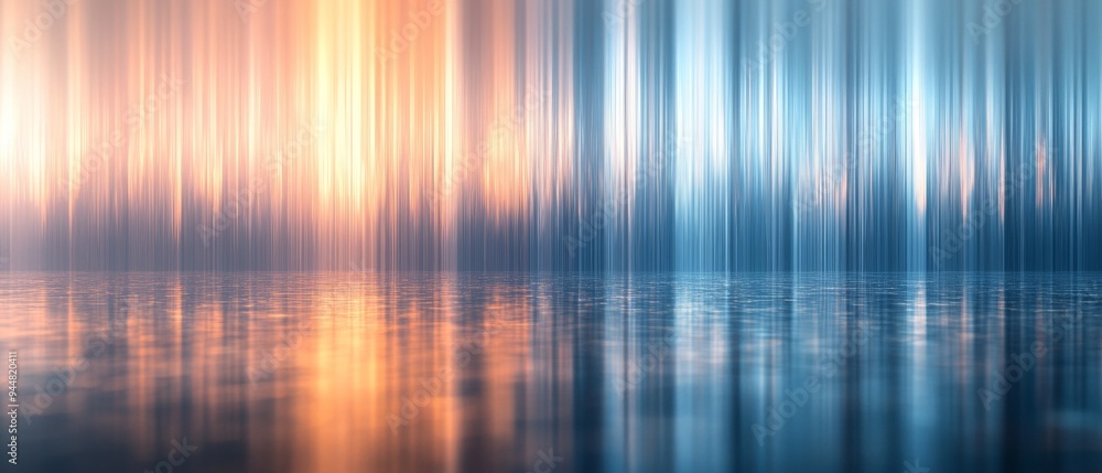 Fototapete metallic gradient with dynamic vertical lines