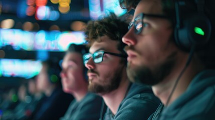 Group of friends deeply engaged in analyzing and discussing sports tactics and strategy during the halftime break of a competitive game or event in a crowded and lively stadium setting