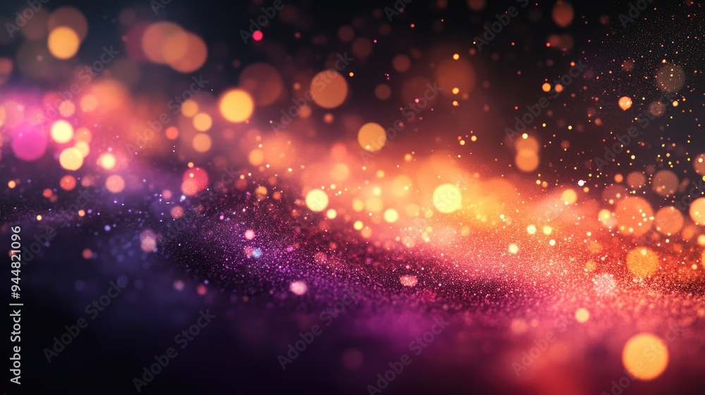 Poster Abstract texture with a light bokeh background in a 3D cartoon render