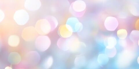 Fototapeta premium A soft, dreamy background featuring colorful bokeh lights for creative use in design projects and artwork.