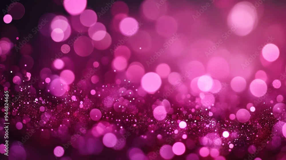 Poster abstract pink bokeh circles creating a stunning background filled with vibrant particles