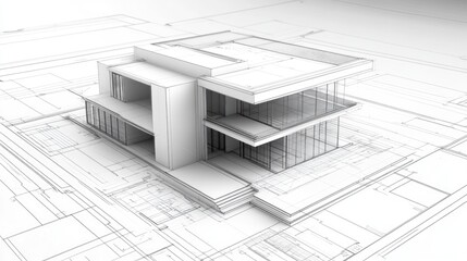 Architectural blueprint design for a building structure
