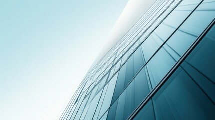 Modern Glass Facade of a Skyscraper Building