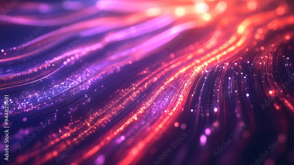 Poster abstract background featuring dynamic lines representing information streams visualizing big data in
