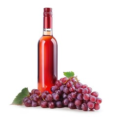 Obraz premium Elegant Wine Glass on a White Background, Showcasing the Refined and Timeless Appeal of Wine. 