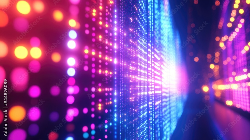 Aufkleber abstract background featuring vibrant luminous lights in a colorful display