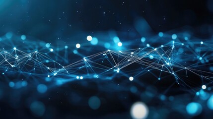Abstract digital background showcasing data technology with plexus connections representing a global network concept