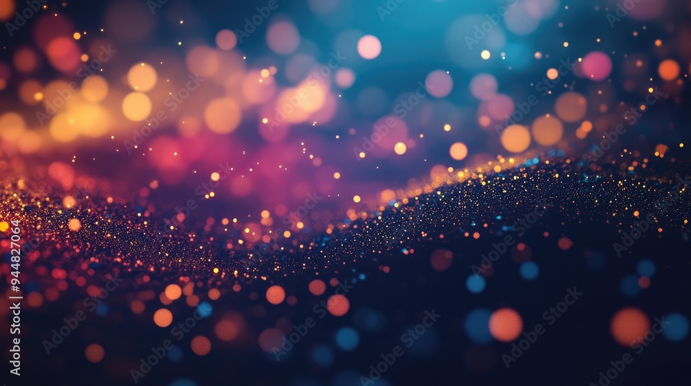 Poster abstract particle background featuring a 3d render with depth of field effects glowing highlights an