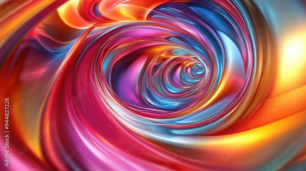Poster close up of a vibrant computer generated abstract background design