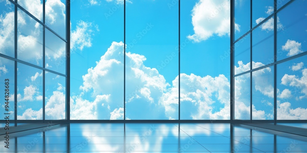 Leinwandbilder High-tech business environment where IT services including cloud management and data protection are integral to daily operations