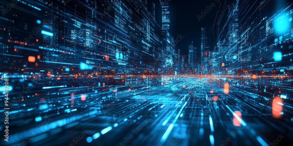 Aufkleber high-tech environment where digital transformation is a priority with professionals leveraging advan