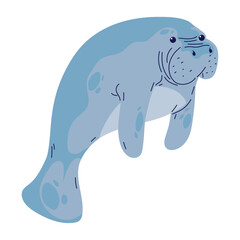 cute cartoon seacow