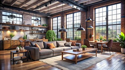 Fototapeta premium cozy industrial fusion