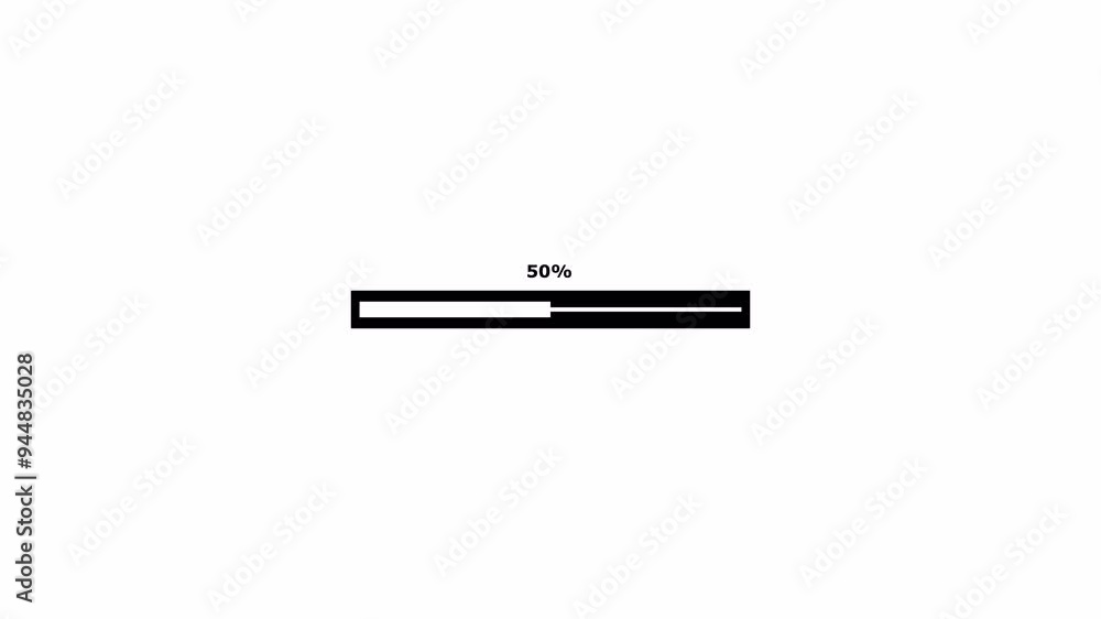 Wall mural loading progress bar animation, progress bar animation isolated on a white background.