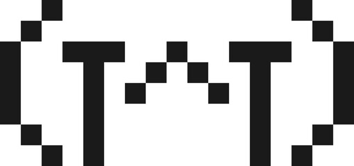 Pixelated Emoticon Retro Element