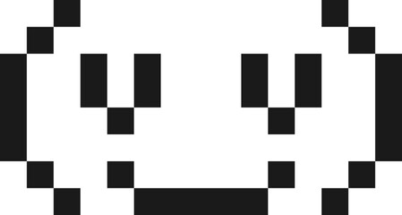 Pixelated Emoticon Retro Element