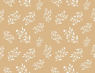 A charming seamless pattern featuring classic floral elements Perfect for holiday-themed designs, wrapping paper, textiles, and festive decorations. The pattern captures the joyful spirit of floral, w