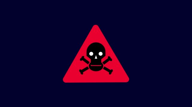 Abstract  danger icon featuring a red triangle with a bold black exclamation mark in the center. The triangle has sharp edges and a glossy finish, symbolizing alertness or warning.